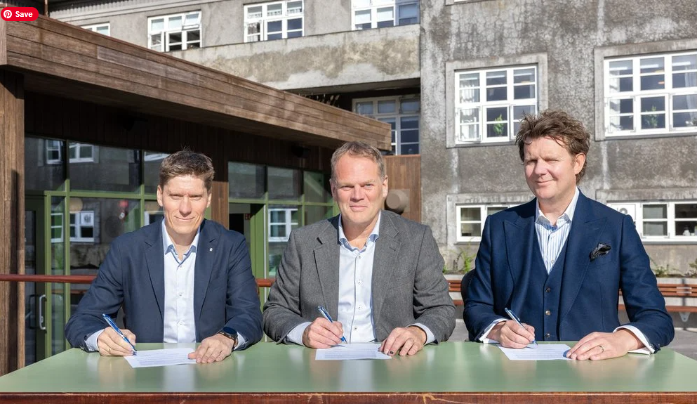 Ingvi Jónasson framkvæmdastjóri Klasa, Halldór Benjamín Þorbergsson, forstjóri Heima og Gísli Páll Pálsson stjórnarformaður Grundar.