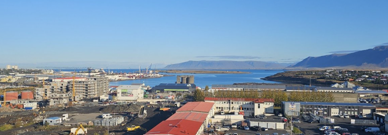 Yfirlitsmynd sem sýnir uppbyggingarsvæðið á Borgarhöfða